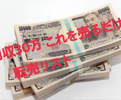 月収30万！！！ これを売るだけ！ 転売リスト！！！  イメージ1