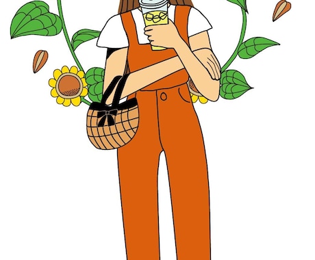 シンプルでかわいい女の子のイラスト描きます イメージ1