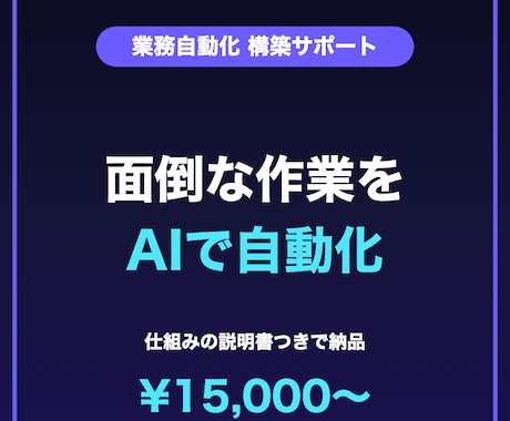 ChatGPT・Claudeで業務を自動化します 毎日の繰り返し作業をAIに任せる仕組み＋マニュアルつきで納品 イメージ1