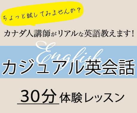 体験レッスン承ります 本サービスを受ける前に少しだけやってみたい方におすすめ！ イメージ1