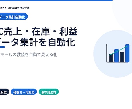 EC売上・在庫・利益集計を自動化します Amazon・楽天・Yahooのデータを可視化 イメージ1