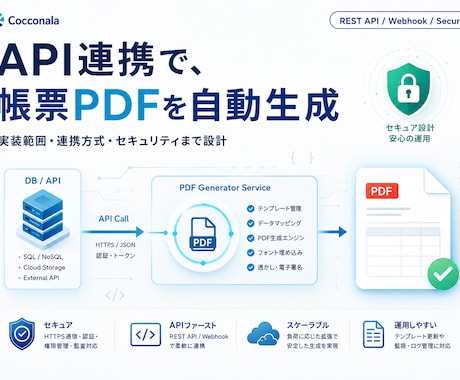 帳票PDF自動生成システムを構築します API連携・自動化フロー構築から納品まで一式対応 イメージ1