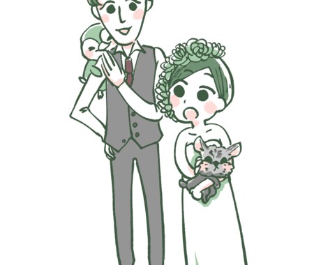 商用利用可★親しみやすいイラストカット描きます 女性ウケ抜群！ターゲットに合わせてテイスト変更可能です イメージ2