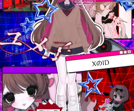VTuberさんオリジナルの宣材画像作成します 量産やテンプレではないあなただけのプロフィール画像作ります イメージ2