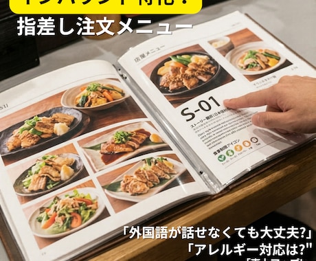インバウンド特化！指差し注文メニューを作ります イメージ1