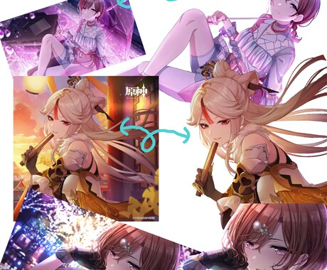 キャラクターの切り抜きをします キャラクターの切り抜き画像で好きな画像を作成 イメージ1