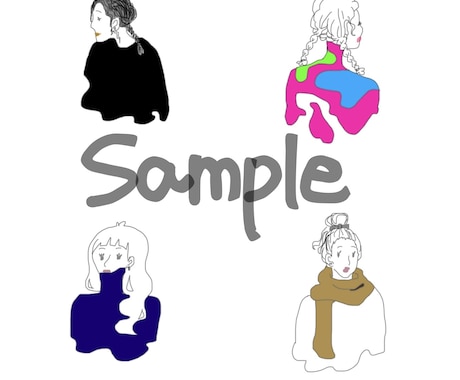 あなただけのおしゃれな似顔絵イラスト描きます ⭐︎他の人と一味違った雰囲気の似顔絵イラストを求めてる方へ イメージ2