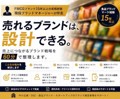 現役FMCGブランドマネージャーが壁打ちします 売れる戦略を現場視点で整理します イメージ1