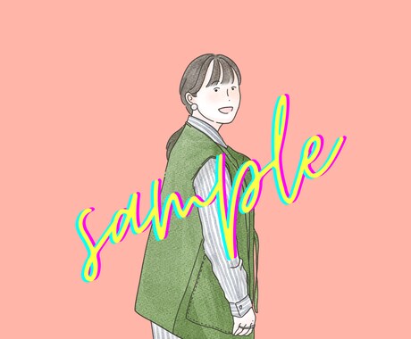 アイコンや待ち受けに！シンプル可愛い似顔絵描きます SNSアイコンや、ご家族の記念としても◎線画×水彩風イラスト イメージ1