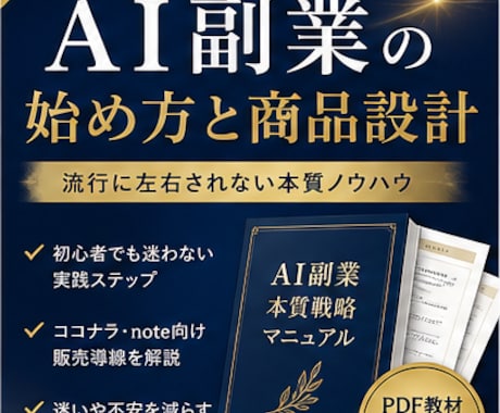 AI副業の始め方と商品設計を教えます AIを使った商品化手順を実務整理 イメージ1