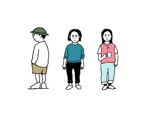 線画でポップでゆるめのイラスト描きます SNSアイコン 挿絵に。商用利用OK イメージ2