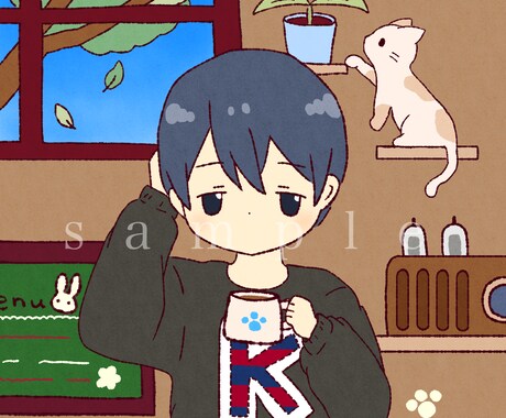 SNSなどで使用できるゆるいイラストを描きます 自分だけの柔らかい雰囲気のアイコンが欲しい方へ イメージ1