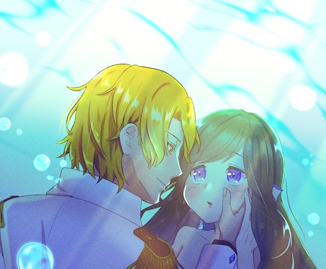 アイコンや一枚絵！男性イラストお描きします 柔らかいイケメンイラストをお求めの方に！ イメージ2