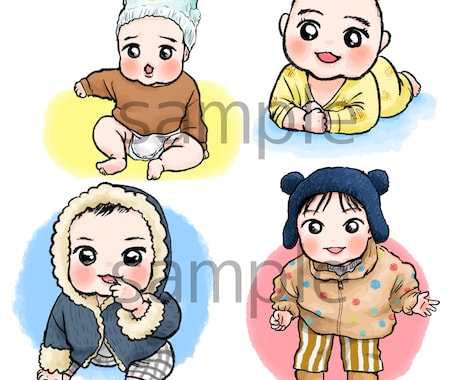 赤ちゃんの似顔絵描きます 【0〜4歳くらいまで】赤ちゃんの似顔絵描きます イメージ2