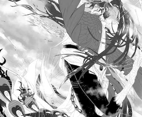 他にない！神々しいアジアの神様を描きます 水墨画調の渋い風合いであなたの崇拝する神様を素敵に再現！ イメージ2
