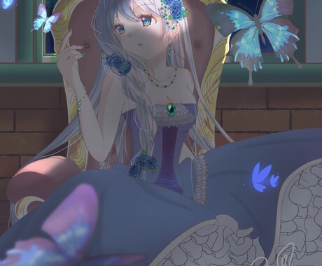 お急ぎ対応あり！アイコンや一枚絵描きます 可愛い女の子に全身全霊で命を吹き込みますよ！！ イメージ2