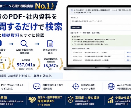 資料を探す手間を減らすAIチャットを作ります イメージ1