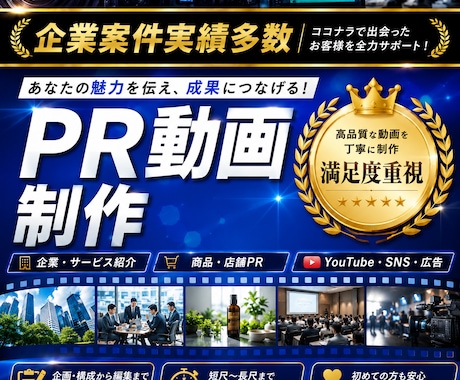 売上につながる広告動画・PR動画を高品質制作します 徹底サポートで初心者の方も安心！長尺ショート幅広く対応可能！ イメージ1