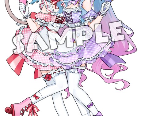 サムネイル映えするイラストお描きします 配信、動画活動に使えるイラストが欲しい方にオススメ！ イメージ2