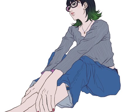 お洒落な人物全身イラストを描きます SNS等で使えるファッショナブルな全身イラストを描きます イメージ1