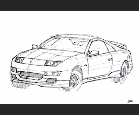 愛車のイラストを描きます