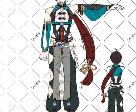 中華風衣装デザインキャラ販売します 豪華でセクシーな衣装を販売します イメージ1