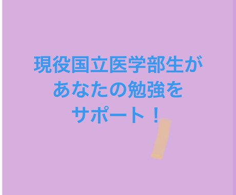 国立医大生が勉強が苦手な子に指導致します 現役国立医学部生が指導する経験に基づいた的確なオンライン指導 イメージ1