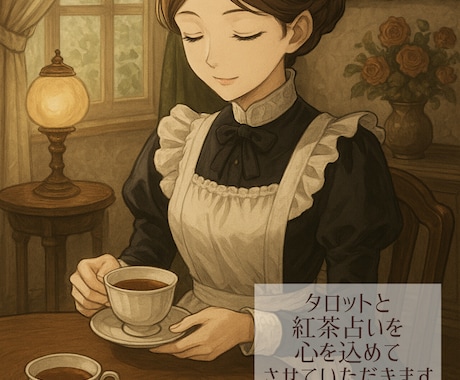 クラシカルメイドがタロット＋紅茶占いをします ワンコイン☆タロットに珍しい紅茶占いを合わせて応援致します イメージ1