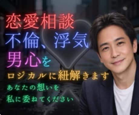 大人の恋愛㊙️不倫・浮気 ✨やさしくお聞きします 男心をロジカルにを答えます☘️抑えられない気持ち・不安・悩み イメージ1