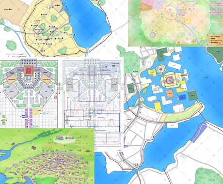空想都市・架空地図・創作図面描きます ☆ミステリー、異世界、ファンタジー、あなたの世界を広げます イメージ2