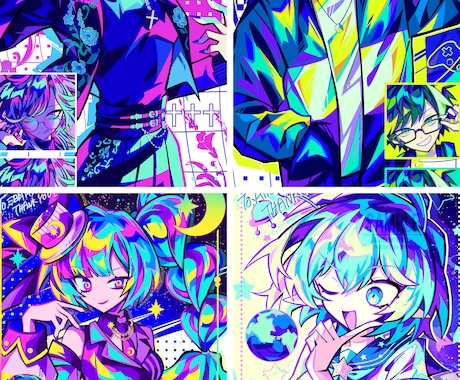 カラフルで目を引くイラストを制作します 商用利用料込！様々な用途で映えるイラストを制作します イメージ1