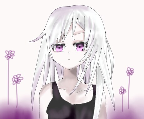 女の子のオリジナルキャラクターを描きます