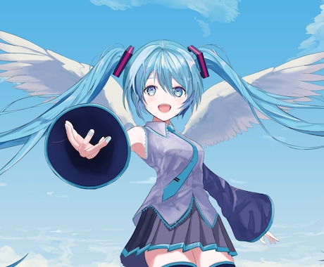 ボカロ、MVイラスト、高品質な一枚絵を描きます VOCALOID・歌ってみた楽曲のMVや配信用イラストへ イメージ1