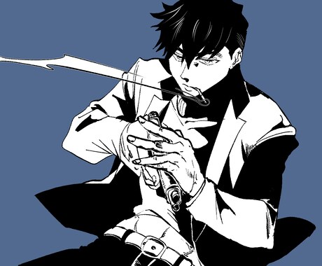 クールめ男性キャラアイコン描きます 青年誌系のスタイリッシュで格好良い絵柄が好きな方へ イメージ1