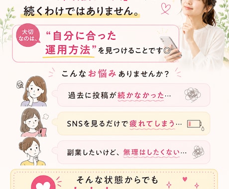 低負担で効果的なインスタ運用相談乗ります 無理せず始めるインスタ副業、頑張りすぎないSNS運用へ イメージ2