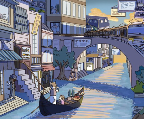 かわいいデフォルメ背景イラストを制作します Webページ・配信・ゲーム・TRPG・サムネ・待機画面など イメージ2