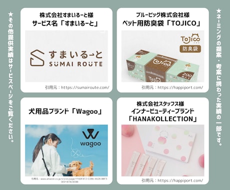 作詞家が魅力を引き出す唯一無二のネーミングします 商品名・ブランド名・芸名等アーティスティックな視点でご提案！ イメージ2