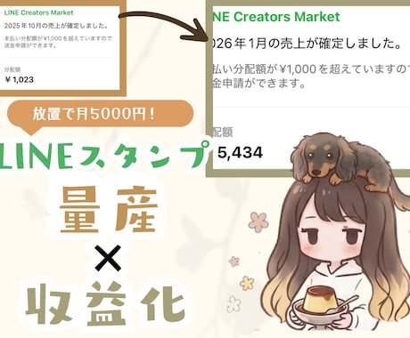 AIでLINEスタンプを量産する方法を教えます 放置で月5000円！絵が描けなくても大丈夫です！ イメージ1