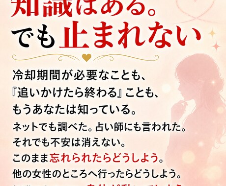 回避型元彼の復縁設計を相談ます 追えば逃げる法則を逆手に取る復縁の考え方をお伝えします イメージ2