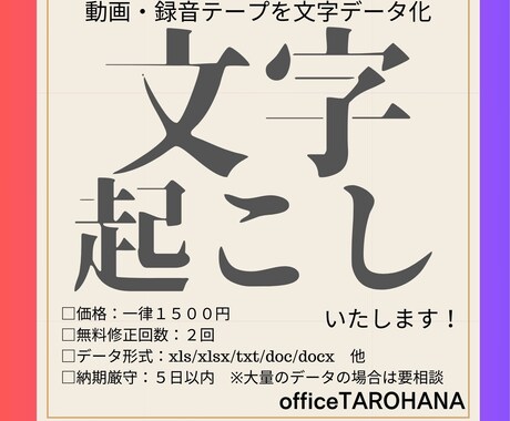 動画・音源から会話の文字起こしをいたします youtube動画や録音データから文字起こしをいたします。 イメージ1