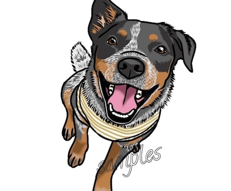 アナログ、デジタルどちらでも描けます 愛犬家のための世界に一つの愛犬似顔絵♡ イメージ1