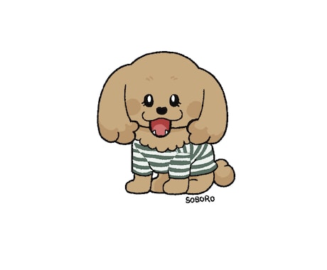 ペットと飼い主さんの似顔絵イラストかきます イメージ1