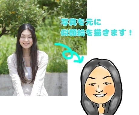 丸くデフォルメされた似顔絵描きます SNSのアイコンや名刺にいかがですか？ イメージ2