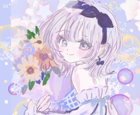エモくて可愛いレトロポップなイラスト描きます 雰囲気を作り配信者様完全応援いたします。 イメージ2