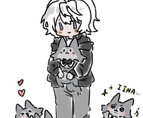 ラフ絵作ります ちょっとしたイラストを描いて欲しい人向け‼️ イメージ1