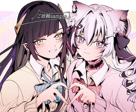 SNSアイコン、サムネイルお描きします パキッと影のある見映えするアイコン イメージ2