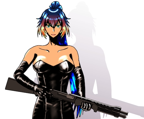 クール系女の子のイラスト描きます カッコイイ系なら自信あり！武器についてもお任せを！ イメージ1