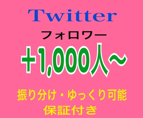 X・旧Twitterのフォロワー増やします ✅＋1,000人増加✅減少保証付✅複垢振り分け可能✅高評価 イメージ1