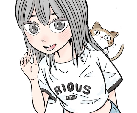 使いやすいポップでシンプルなイラストを描きます 多岐用途に使いやすい太めの線画風イラスト イメージ2