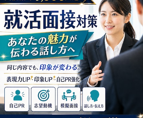 表現力劇的UP 印象激変！　就活面接全力支援します イメージ1